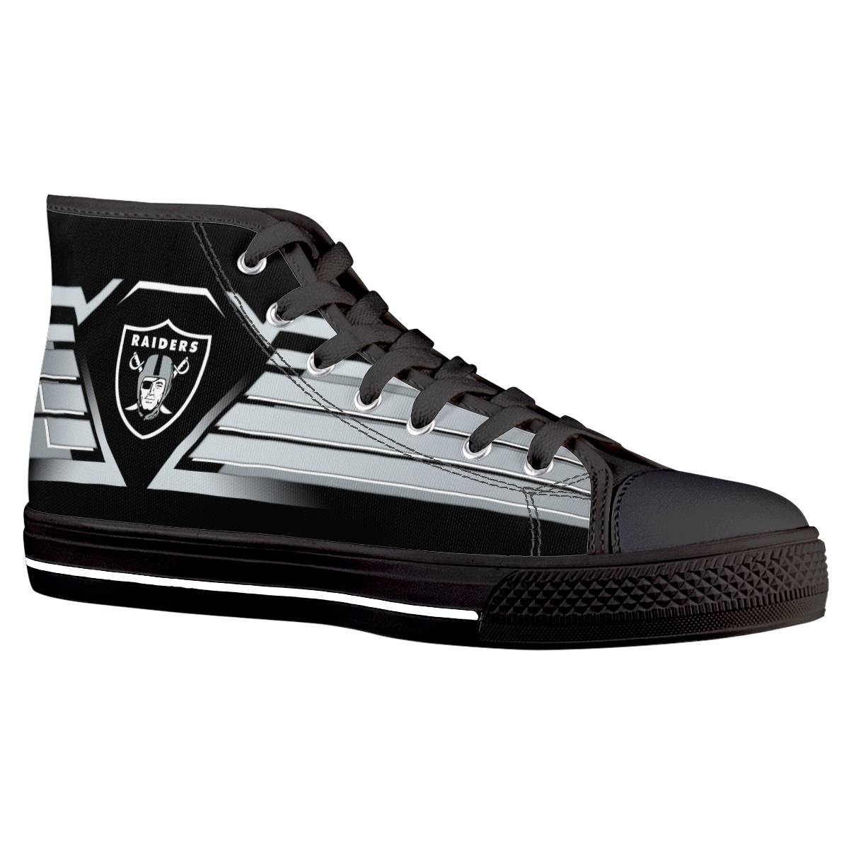 Men's Las Vegas Raiders High Top Canvas Sneakers 004